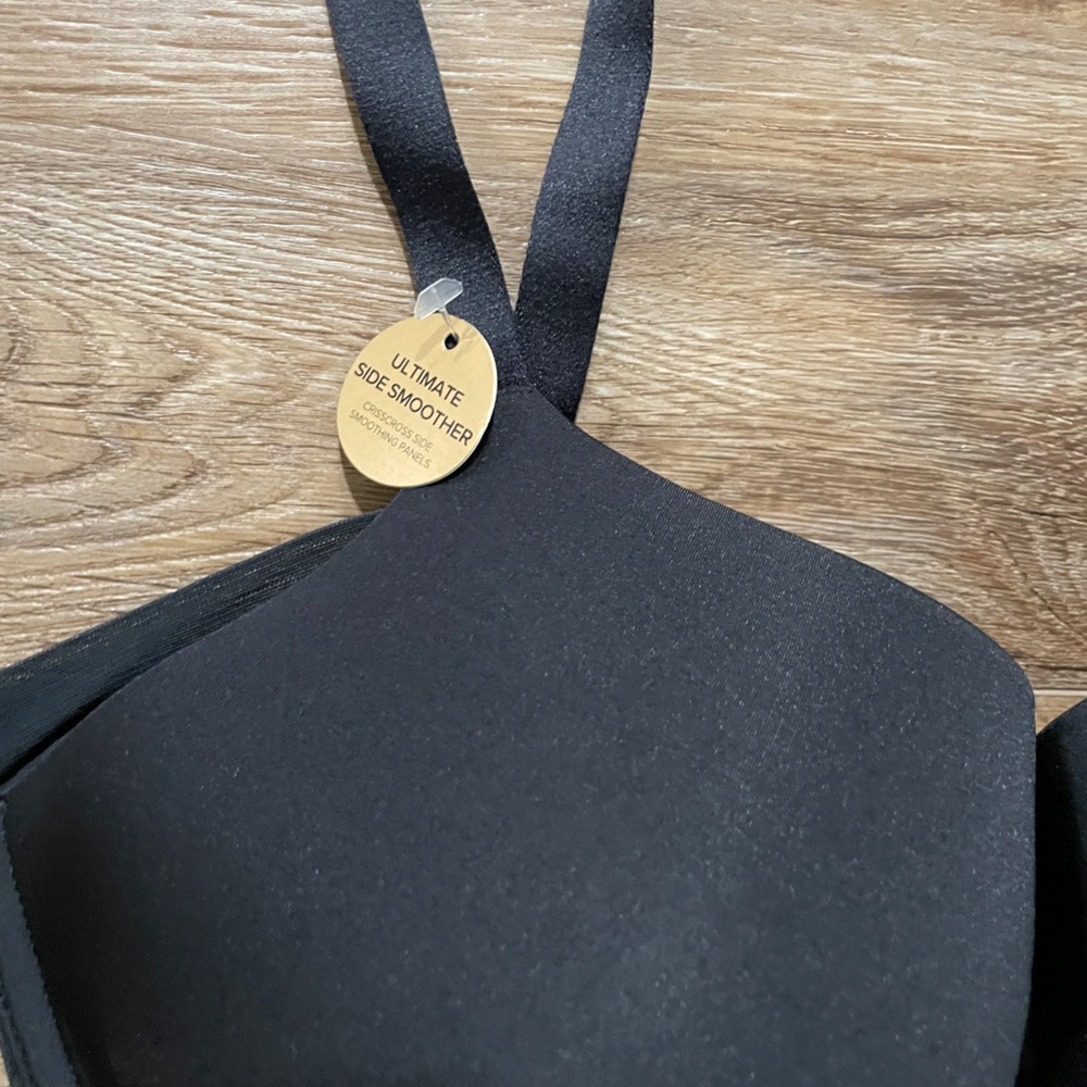 NWT Ultimate Side Smoother Underwire Black T-Shirt Bra 34G - Picture 3 of 5
